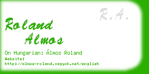 roland almos business card